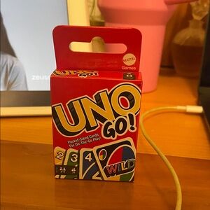 Mattel UNO Go! Red Pocket Card Game